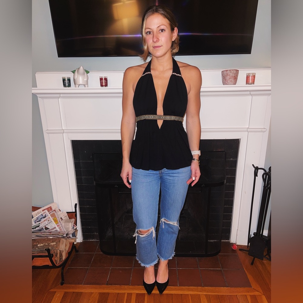 Black Urban Outfitters Ecoté Halter Top